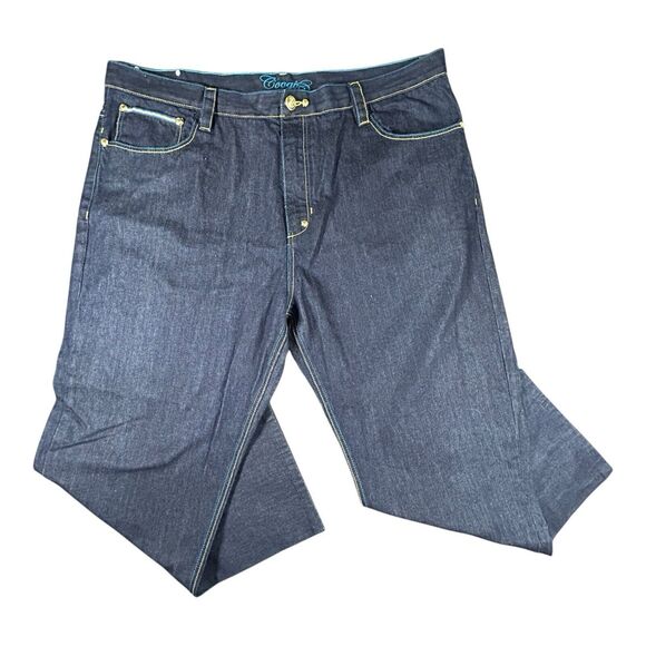 COOGI Jeans Mens 46x36 Dark Wash Baggy Hip Hop Denim Straight Y2K Grunge Street - Picture 1 of 16